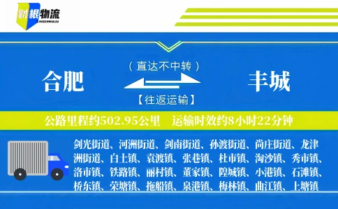 合肥到丰城物流公司