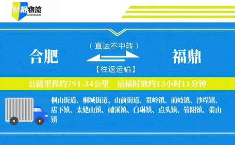 合肥到福鼎物流公司
