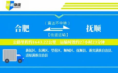 合肥到抚顺物流公司