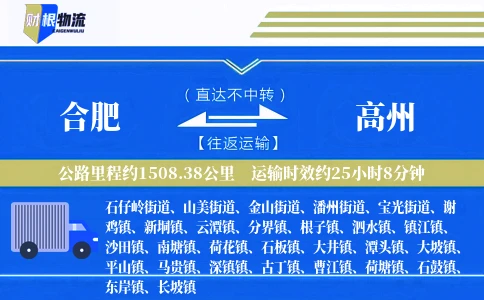 合肥到高州物流公司