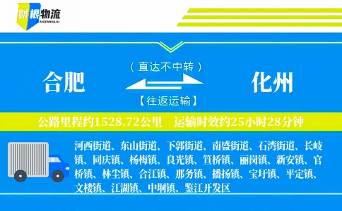 合肥到化州物流公司