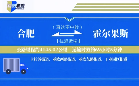 合肥到霍尔果斯物流公司