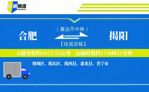 合肥到揭阳物流公司