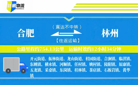 合肥到林州物流公司