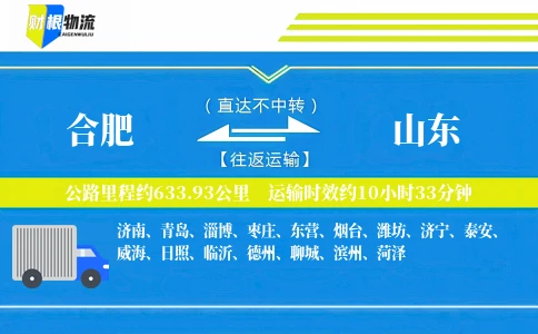 合肥到山东物流公司