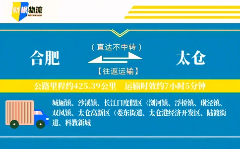 合肥到太仓物流公司