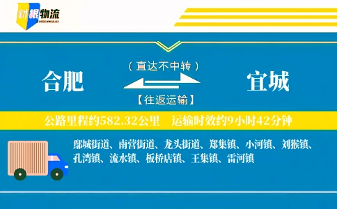合肥到宜城物流公司