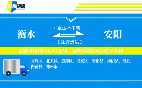 衡水到安阳物流公司