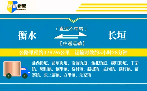 衡水到长垣物流公司