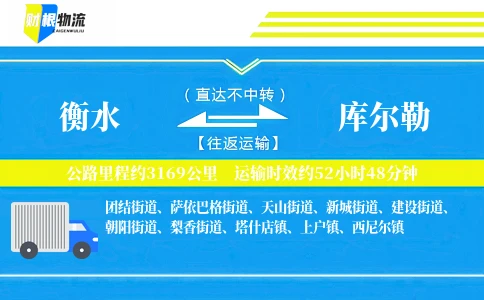 衡水到库尔勒物流公司