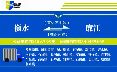 衡水到廉江物流公司