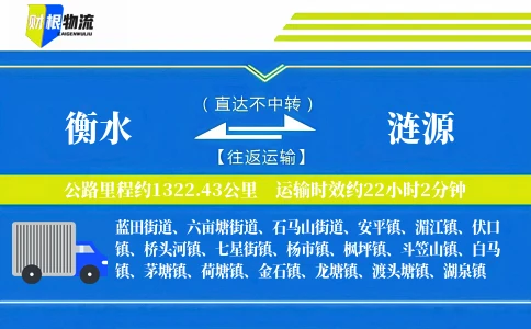 衡水到涟源物流公司