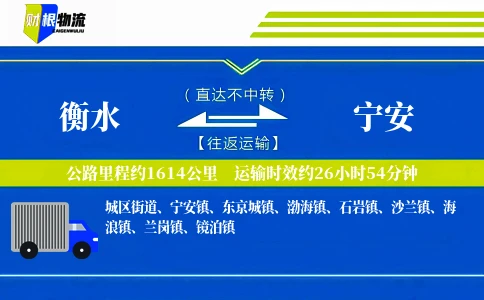 衡水到宁安物流公司