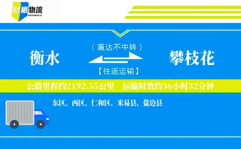 衡水到攀枝花物流公司