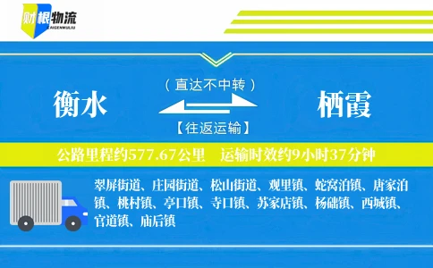 衡水到栖霞物流公司