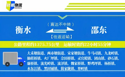 衡水到邵东物流公司