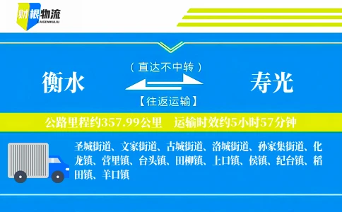 衡水到寿光物流公司