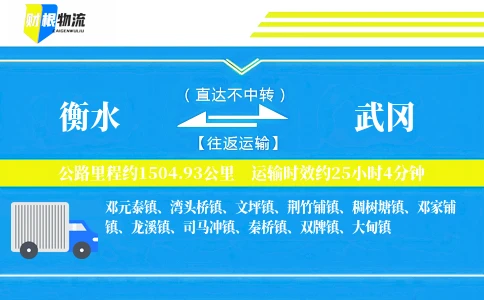 衡水到武冈物流公司