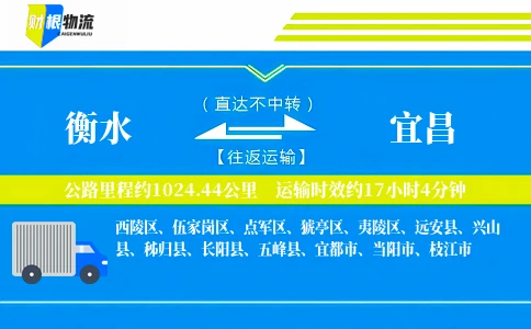 衡水到宜昌物流公司