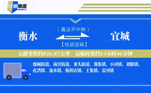 衡水到宜城物流公司