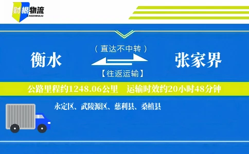衡水到张家界物流公司