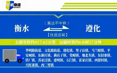 衡水到遵化物流公司