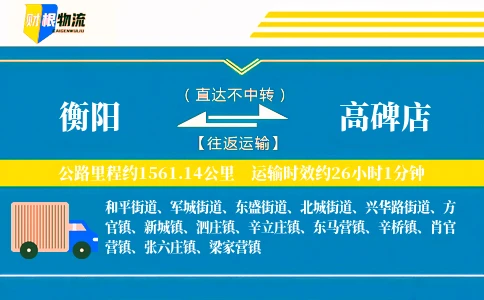 衡阳到高碑店物流公司