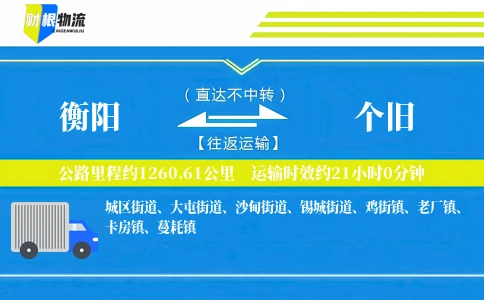衡阳到个旧物流公司