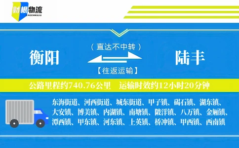 衡阳到陆丰物流公司