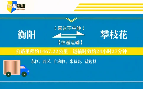 衡阳到攀枝花物流公司