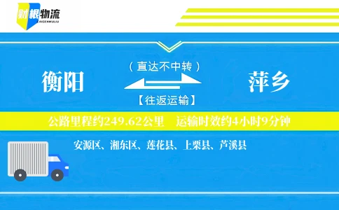 衡阳到萍乡物流公司
