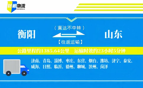 衡阳到山东物流公司