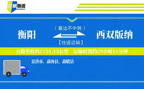 衡阳到西双版纳物流公司