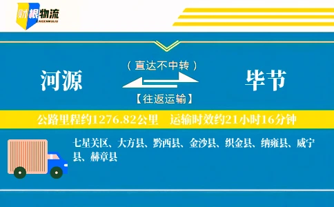 河源到毕节物流公司
