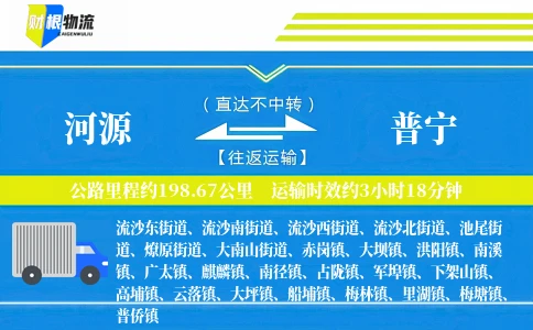 河源到普宁物流公司