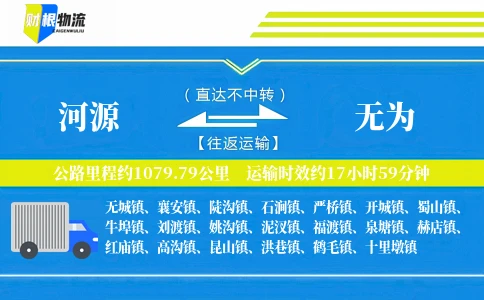 河源到无为物流公司
