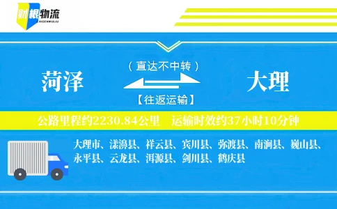 菏泽到大理物流公司