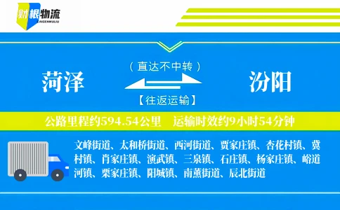 菏泽到汾阳物流公司