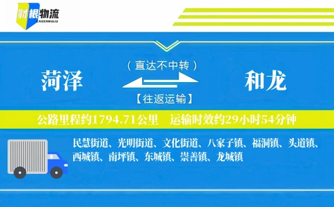 菏泽到和龙物流公司