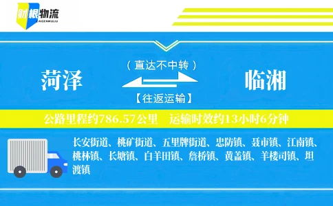 菏泽到临湘物流公司