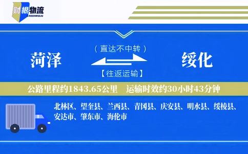 菏泽到绥化物流公司
