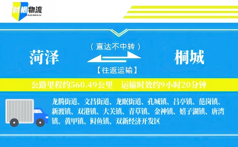 菏泽到桐城物流公司