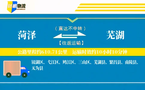 菏泽到芜湖物流公司