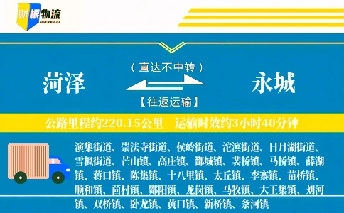 菏泽到永城物流公司