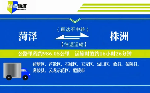 菏泽到株洲物流公司