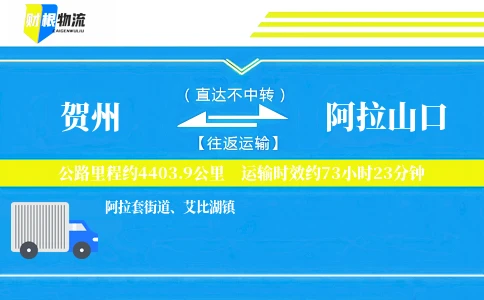 贺州到阿拉山口物流公司