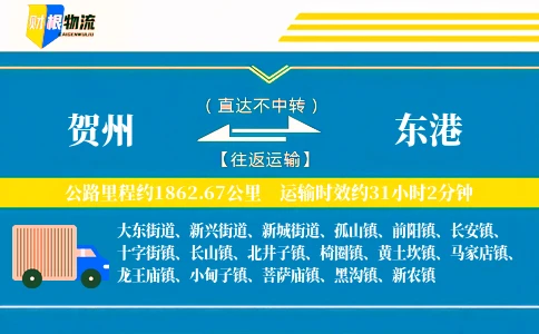 贺州到东港物流公司