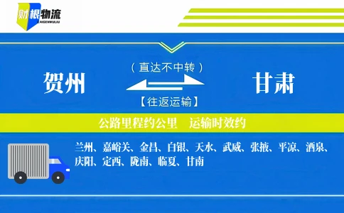 贺州到甘肃物流公司-定制产品专线-「高效直通」