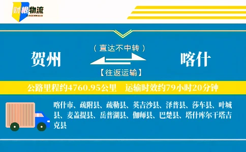 贺州到喀什物流公司