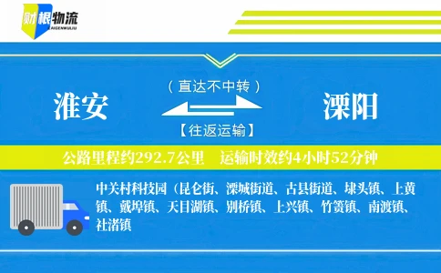 淮安到溧阳物流公司